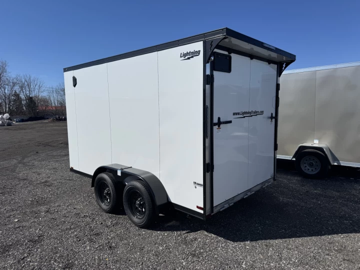 2025 Lightning 7x12 Aluminium | Double essieux | Porte rampe | 6'' Extra hauteur
