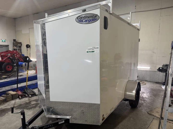 2024 Continental Cargo 6x10 Acier | Simple essieu | Porte double | 6" extra hauteur RACK A ECHELLES