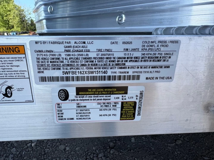 2025 XPRESS 7x14 Porte rampe | XLT PRO |