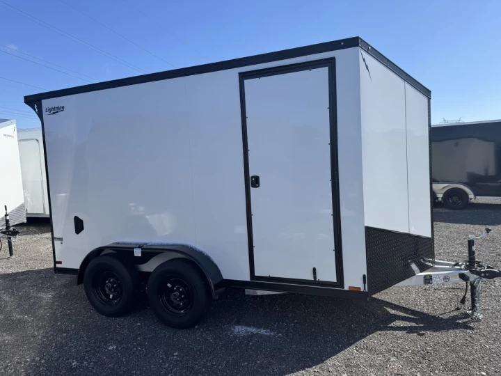 2025 Lightning 7x12 Aluminium | Double essieux | Porte rampe | 6'' Extra hauteur