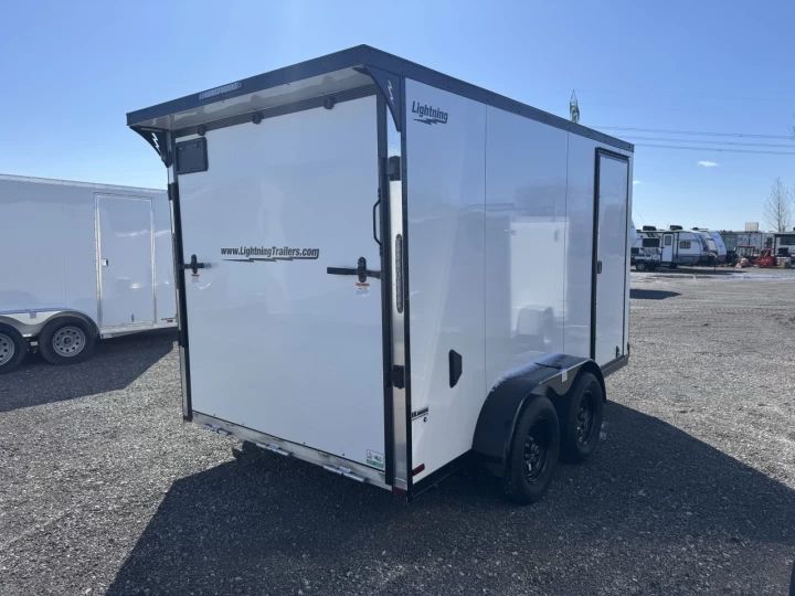 2025 Lightning 7x12 Aluminium | Double essieux | Porte rampe | 6'' Extra hauteur