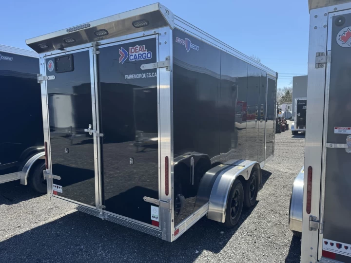 2026 IDEAL CARGO 7X16TA2 PORTE DOUBLE 6'' EXTRA HAUTEUR (80'' INT)