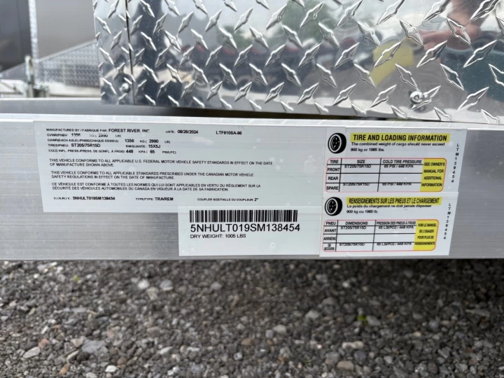2025 LIGHTNING 5x10 Porte double | 6'' Extra hauteur