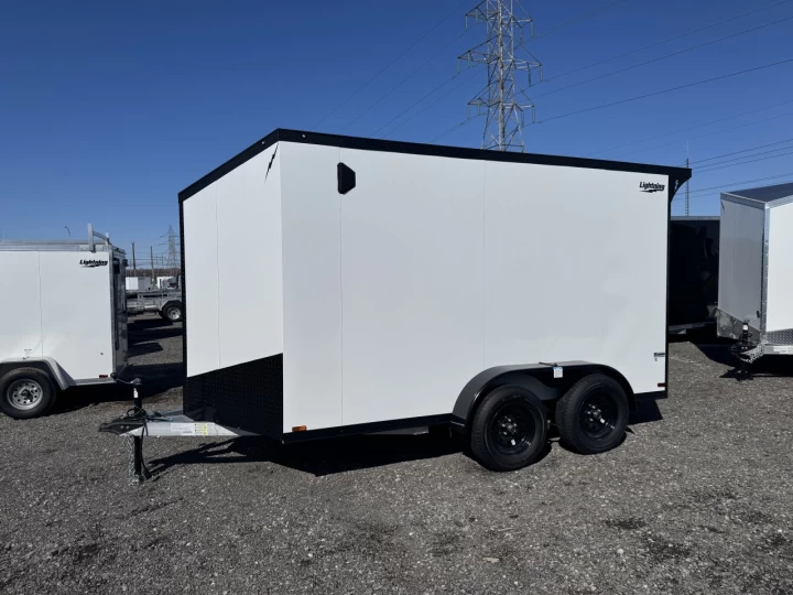 2025 Lightning 7x12 Aluminium | Double essieux | Porte rampe | 6'' Extra hauteur